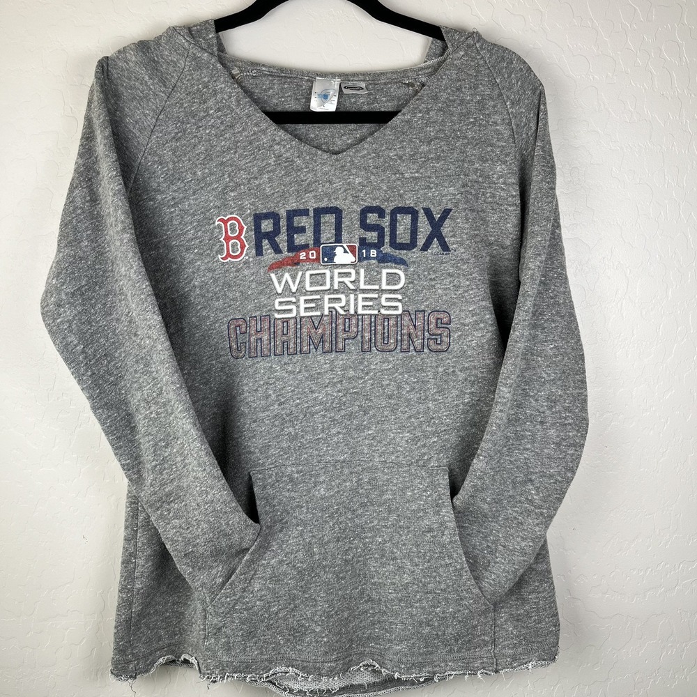 Concepts Sports Women's L MLB  Boston Red Sox World Series Champs  Hoodie‎ Grey